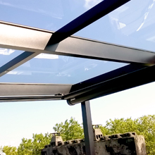 Glass roof for terrace