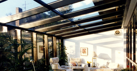 Winter garden glass wall